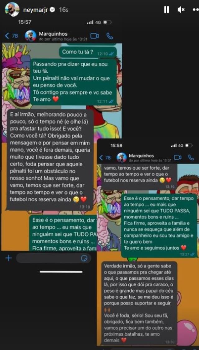 ünya Kupası'ndan elenen Brezilya'da Neymar, takım arkadaşlarının tüm yazışmalarını ifşa etti