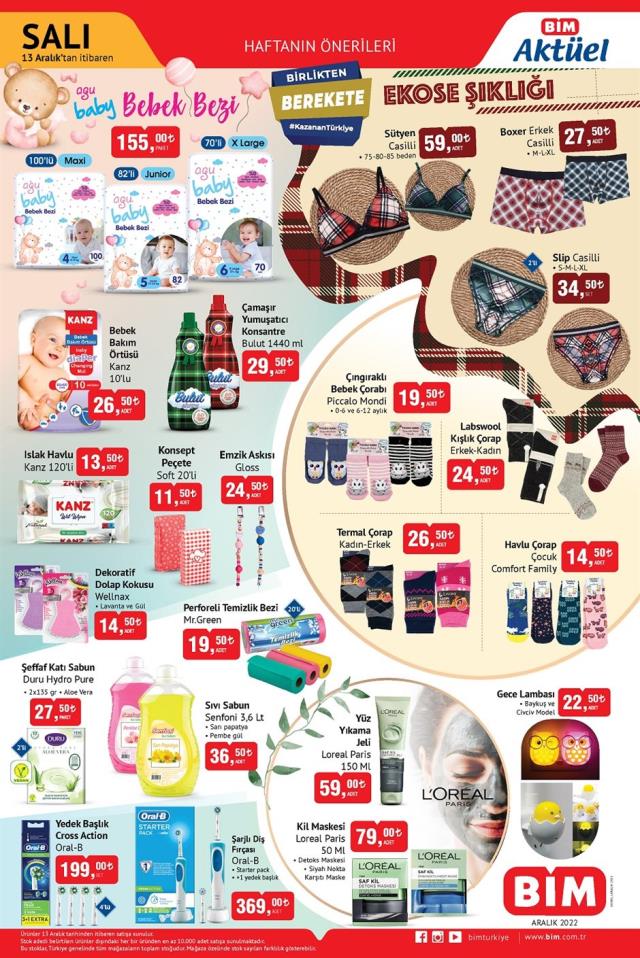 13 Aralık BİM AKTÜEL KATALOG ürünleri neler?