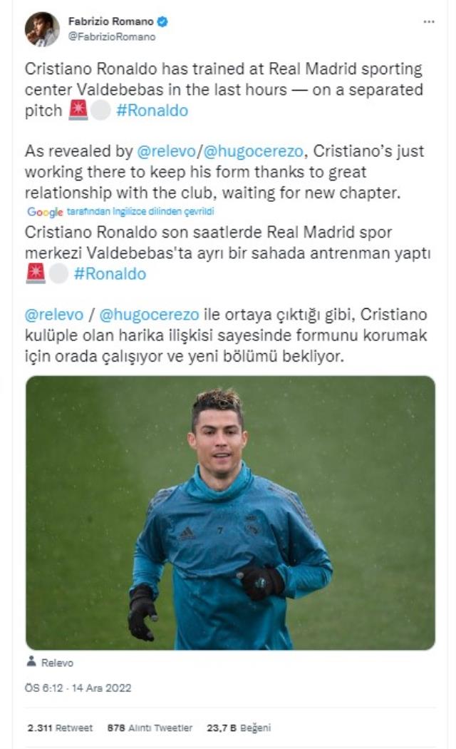 Bu bombayı kimse beklemiyordu! Cristiano Ronaldo dev takımın tesisinde antrenmana çıktı