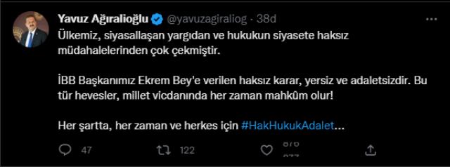 Ekrem İmamoğlu'na hapis cezası verildi! Tepkiler ardı ardına geldi