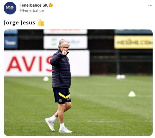 Fenerbahçe'nin paylaşımında Jorge Jesus'un eliyle yaptığı hareket, taraftara derin bir 'Oh' çektirdi