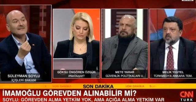 Bakan Soylu'dan canlı yayında İmamoğlu açıklaması: Cezası onaylandığı zaman görevden alırım