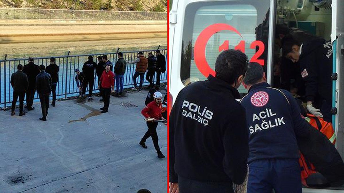 Şanlıurfa'da dalgıç polis, sulama kanalına düşen çocuğa dakikalarca kalp masajı yaptı