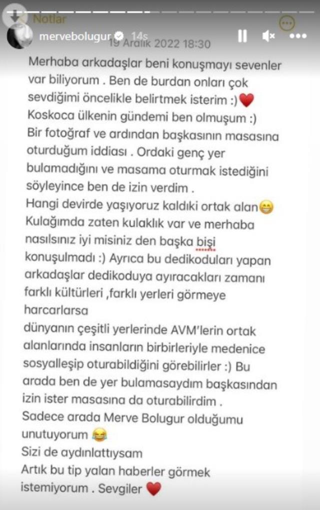 Tanımadığı adamın masasına oturduğu iddia edilen Merve Boluğur sessizliğini bozdu