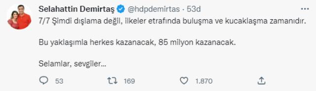 Seçimler yaklaşırken Selahattin Demirtaş'tan muhalefete çağrı: Artık kısır tartışmalara son verme zamanı