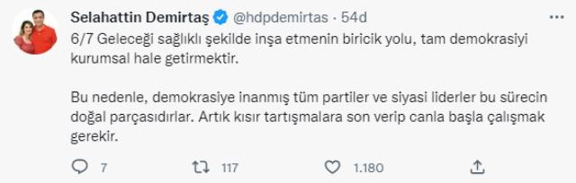 Seçimler yaklaşırken Selahattin Demirtaş'tan muhalefete çağrı: Artık kısır tartışmalara son verme zamanı