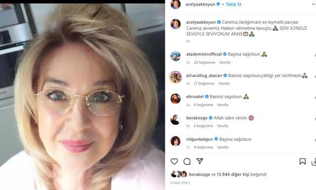 Açelya Akkoyun'un annesi İncila Akdeniz hayatını kaybetti Açelya Akkoyun'un annesi İncila Akdeniz hayatını kaybetti