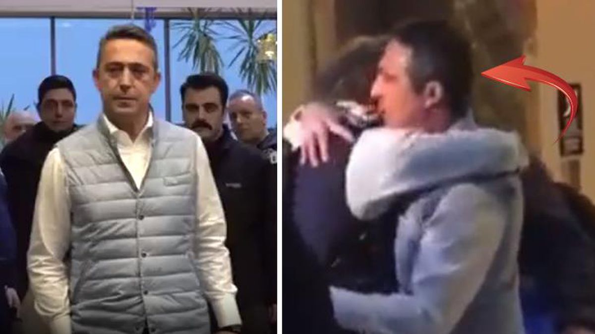 Ali Koç kazandıran yeleğiyle takımı böyle yolcu etti! Jorge Jesus'a sımsıkı sarıldı