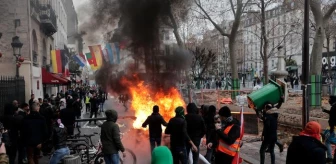 Paris'teki gösterilerde gerilim