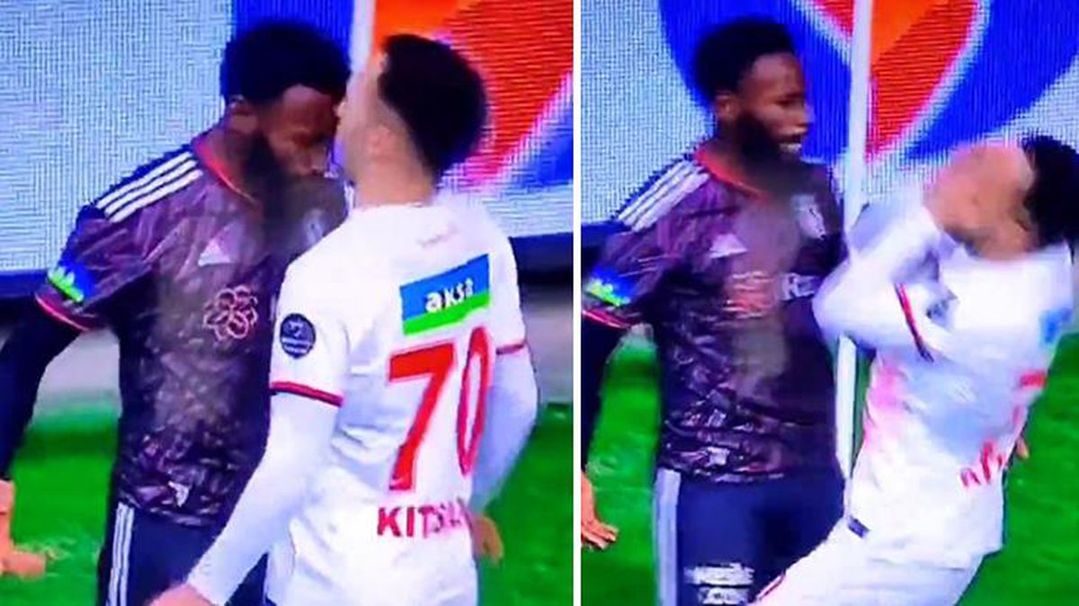 Beşiktaşlı N'Koudou rakibe kafa attı! Hakemin kararına tepki yağıyor