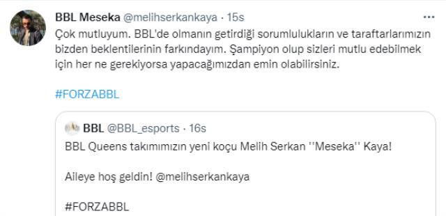 BBL Espor'un Queens takım koçu Melih Kaya oldu