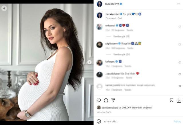 7,5 aylık hamile Fahriye Evcen, karnı burnunda pozlarını paylaştı