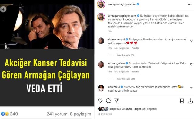 Armağan Çağlayan hakkında yapılan ölüm haberlerine isyan etti: Herkes ağlayarak arıyor