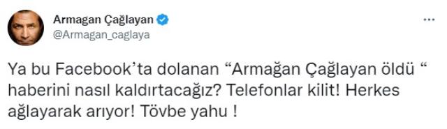 Armağan Çağlayan hakkında yapılan ölüm haberlerine isyan etti: Herkes ağlayarak arıyor