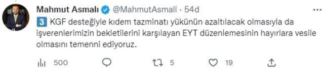 EYT düzenlemesine iş dünyası ve siyasetçiler ne dedi? İşte gelen yorumlar EYT düzenlemesine iş dünyası ve siyasetçiler ne dedi? İşte gelen yorumlar