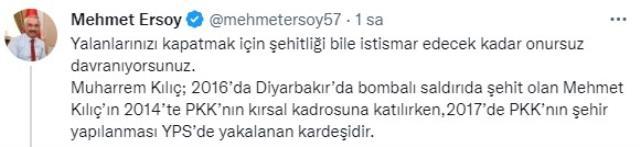 İçişleri Bakan Yardımcısı Ersoy: 'Yalanlarınızı kapatmak için şehitliği bile istismar edecek kadar onursuz davranıyorsunuz' İçişleri Bakan Yardımcısı Ersoy: 'Yalanlarınızı kapatmak için şehitliği bile istismar edecek kadar onursuz davranıyorsunuz'