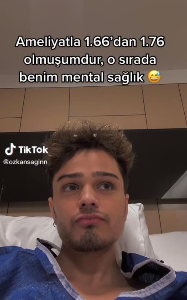 TikTok fenomeni Özkan Sağın, boy uzatma ameliyatı oldu