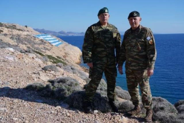 Yunanistan Türkiye'nin sinirlerini zorluyor! Genelkurmay Başkanları Bodrum'a karşı bayrakla poz verdi