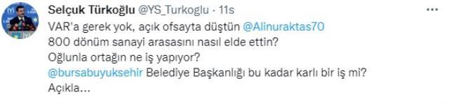 '800 dönüm yerim var' diyen Bursa Büyükşehir Belediye Başkanı Aktaş'ın sözleri büyük tartışma yarattı