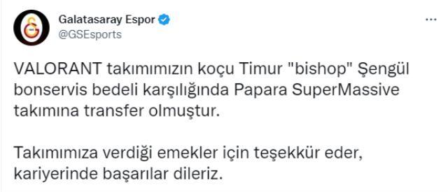 Galatasaray Espor, Valorant takım koçu bishop ile yollarını ayırdı Galatasaray Espor, Valorant takım koçu bishop ile yollarını ayırdı