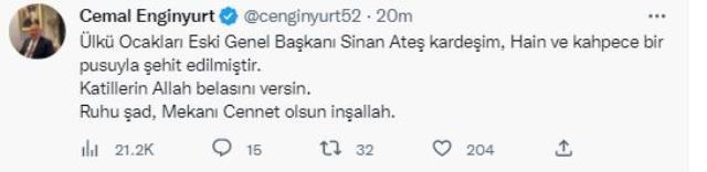 Sinan Ateş öldü mü, neden öldü? Eski Ülkü Ocakları Genel Başkanı Sinan Ateş kim öldürdü?