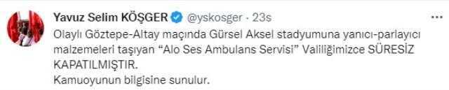 Türkiye bu olayla çalkalanmıştı! İzmir derbisindeki ambulans şirketi için karar verildi