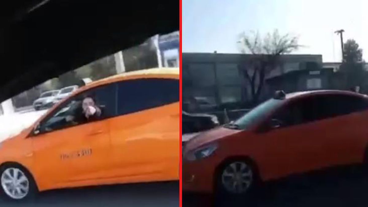 Taksi şoförünün vatandaşlara küfrettiği anlar kamerada