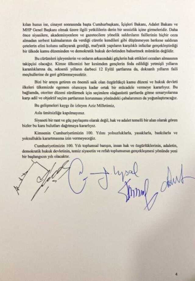 10 saatlik toplantı sonrası 6'lı masadan ilk açıklama! Aday için istişareler başlıyor