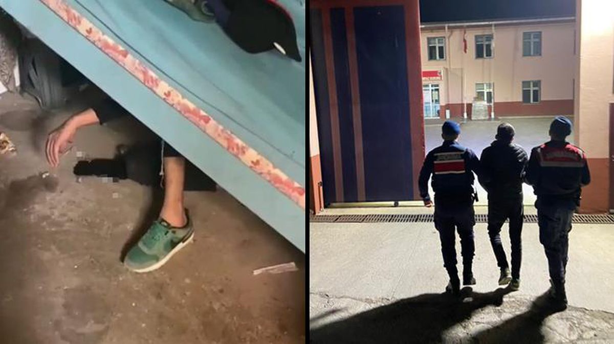 19 yıl hapis cezasıyla aranan zanlı, evindeki çekyat altında yakalandı