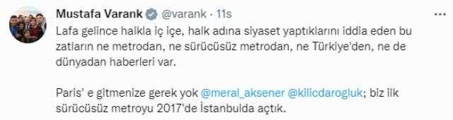 Kılıçdaroğlu, Akşener ve İmamoğlu'nun gündem olan diyaloğuna Bakan Varank'tan tepki