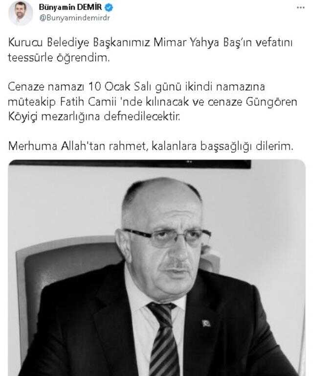 Yahya Baş kimdir, kaç yaşında vefat etti? Eski Güngören Belediye Başkanı Yahya Baş öldü mü, hastalığı neydi? Yahya Baş nereli, mesleği ne, biyografisi