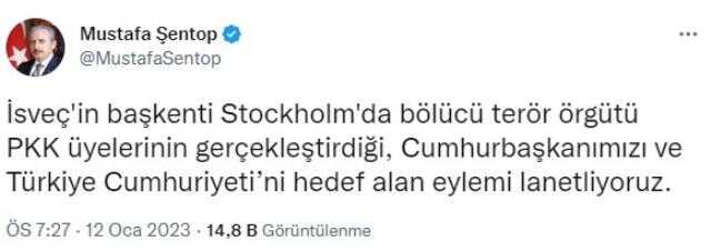 TBMM Başkanı Şentop, İsveç Meclis Başkanı Norlen'in Türkiye'ye yapacağı ziyareti iptal etti