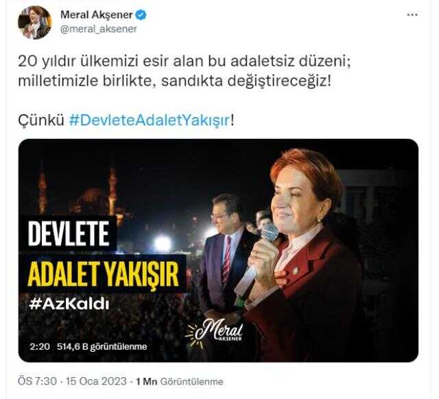 Akşener'den ilk seçim videosu geldi! İmamoğlu detayı dikkat çekti