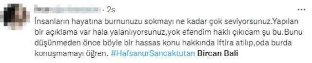 Hafsanur Sancaktutan'ın intihara teşebbüs ettiğini söyleyen Bircan Bali'ye tepki yağıyor: Bu kadına şiddet