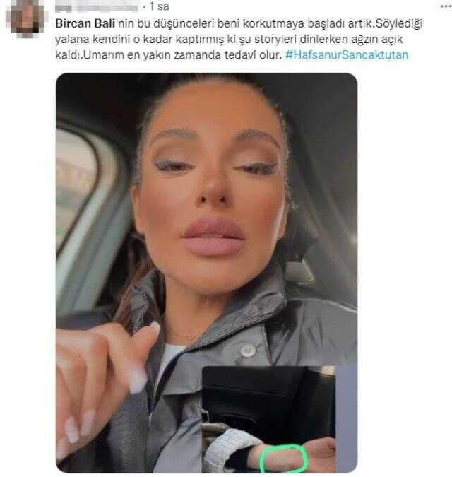 Hafsanur Sancaktutan'ın intihara teşebbüs ettiğini söyleyen Bircan Bali'ye tepki yağıyor: Bu kadına şiddet