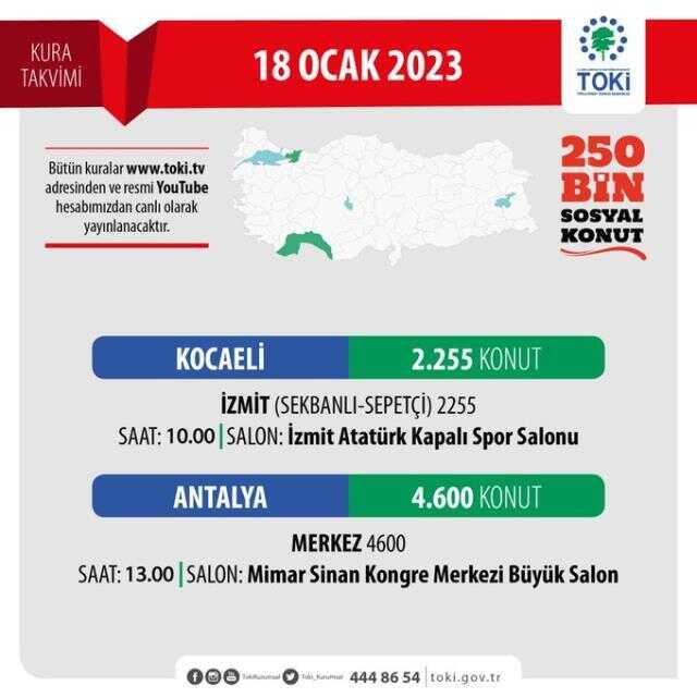 Antalya TOKİ Kura çekimi Ne Zaman? 18 Ocak Çarşamba Antalya TOKİ Kura ...