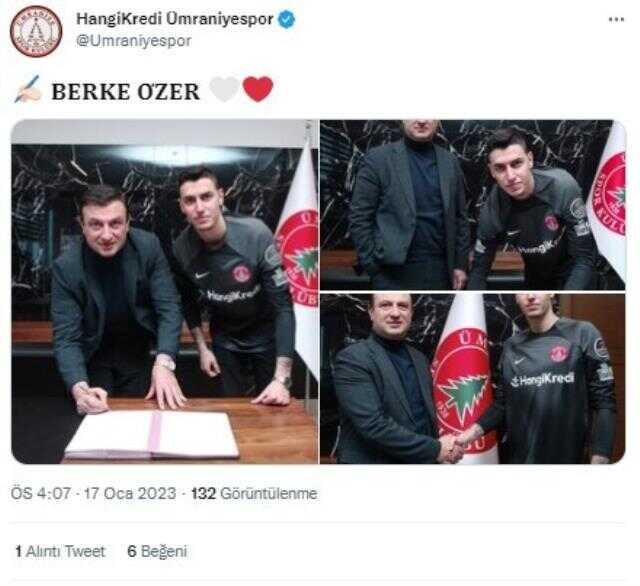 Bir gün içinde iki takıma imza attı! Fenerbahçe'den ayrılan Berke Özer'in kariyer yolculuğu herkesi şaşırttı Bir gün içinde iki takıma imza attı! Fenerbahçe'den ayrılan Berke Özer'in kariyer yolculuğu herkesi şaşırttı