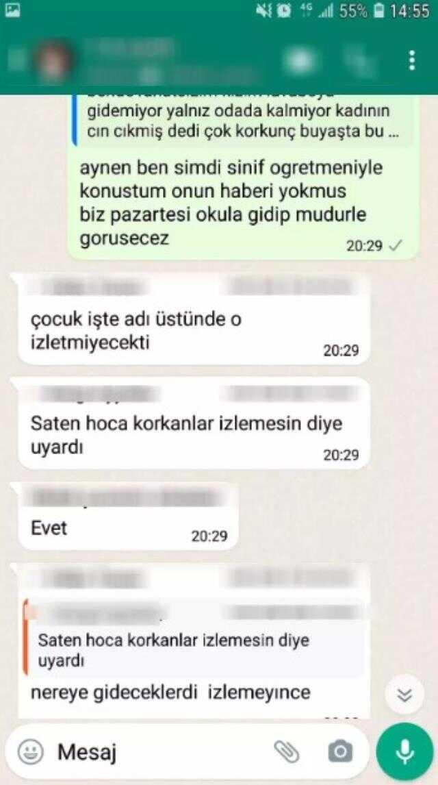 Öğretmenin 7. sınıfa giden öğrencilere Siccin 4 filmini izletmesi velilerin tepkisini çekti
