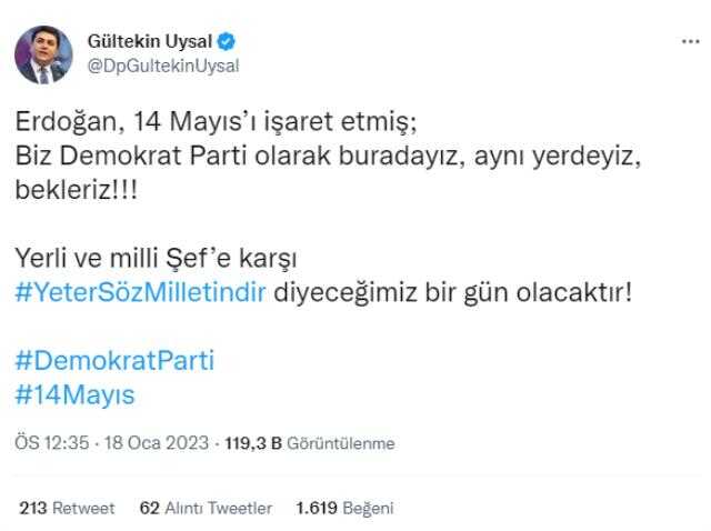 Cumhurbaşkanı Erdoğan'ın 14 Mayıs olarak açıkladığı seçim tarihine 6'lı Masa'dan ilk tepki