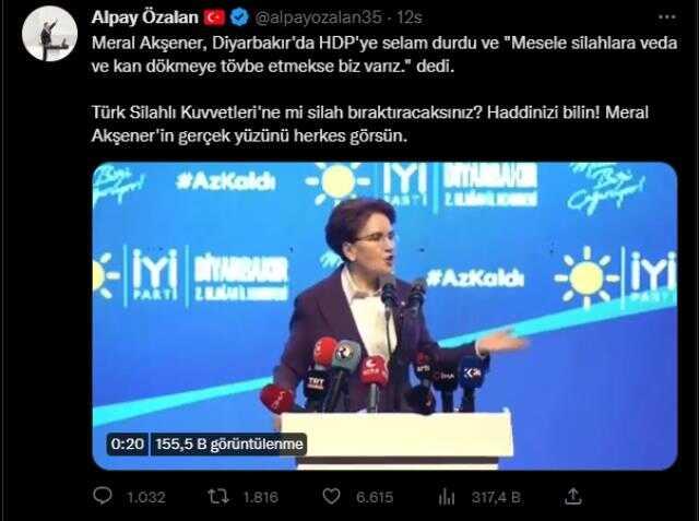 Akşener'in sözlerine AK partili vekilden yanıt: Türk Silahlı Kuvvetleri'ne mi silah bıraktıracaksınız? Haddinizi bilin! Akşener'in sözlerine AK partili vekilden yanıt: Türk Silahlı Kuvvetleri'ne mi silah bıraktıracaksınız? Haddinizi bilin!