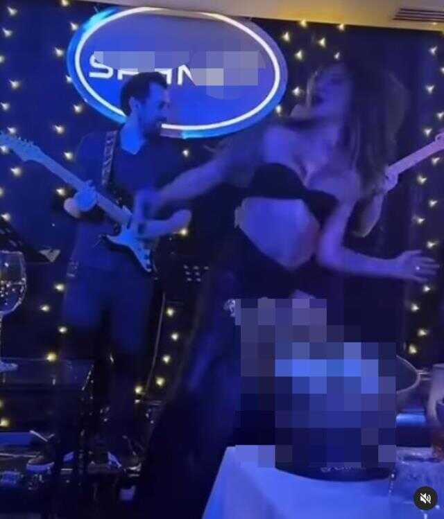 Dans ederken kendinden geçen Selen Görgüzel fena frikik verdi