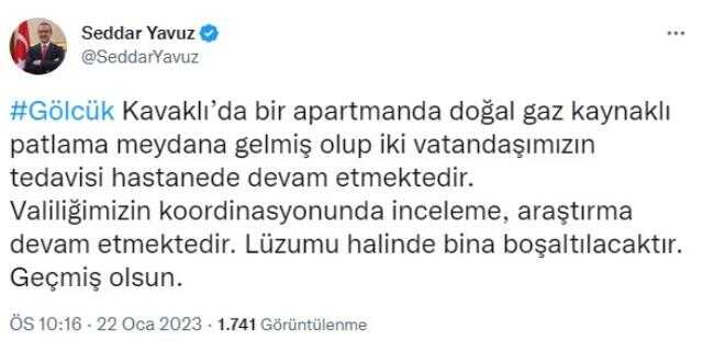Kocaeli'de doğal gaz borusunun patlaması sonucu 2'si ağır 5 kişi yaralandı