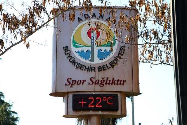 Adana'da termometreler 22 dereceyi gösterdi