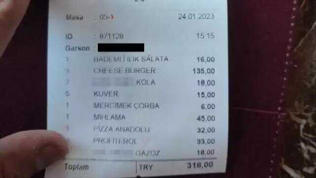 Meclis restoranından paylaşılan adisyon, sosyal medyanın gündemine oturdu