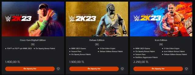 WWE 2K23'ün fiyatı 2 bin TL'yi aştı!