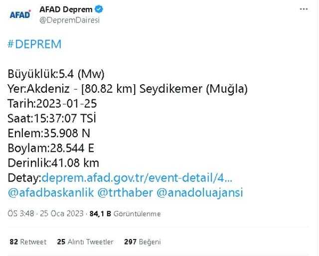 Mersin'de deprem mi oldu? 25 Ocak 2023 Çarşamba Mersin depremi nerede oldu? Mersin'de nerede deprem hissedildi, şiddeti kaç?