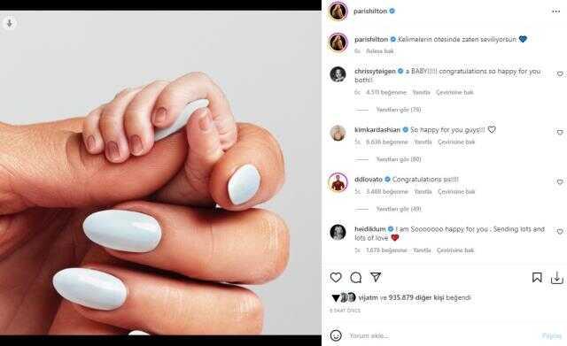 Paris Hilton, taşıyıcı anne sayesinde ilk bebeğine kavuştu