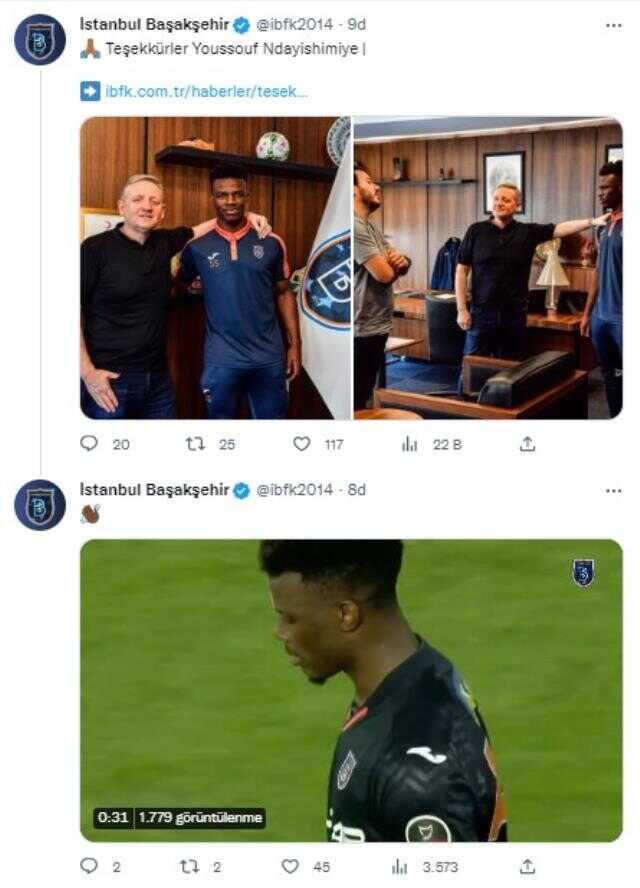 Son Dakika: Rekor transfer gerçekleşti! Başakşehir, Ndayishimiye'nin Nice'e transfer olduğunu açıkladı.