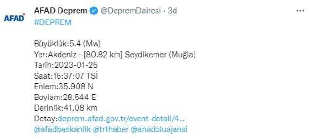 Yakınımdaki deprem nerede oldu? Yakınımdaki deprem şiddeti kaç?