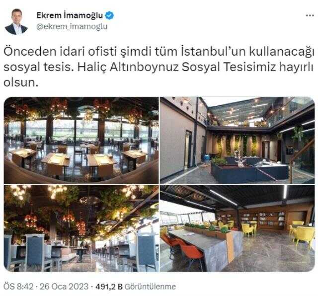 Gazetecilere tesisi anlatan İmamoğlu, yaşadığı olay karşısında gülmeden edemedi